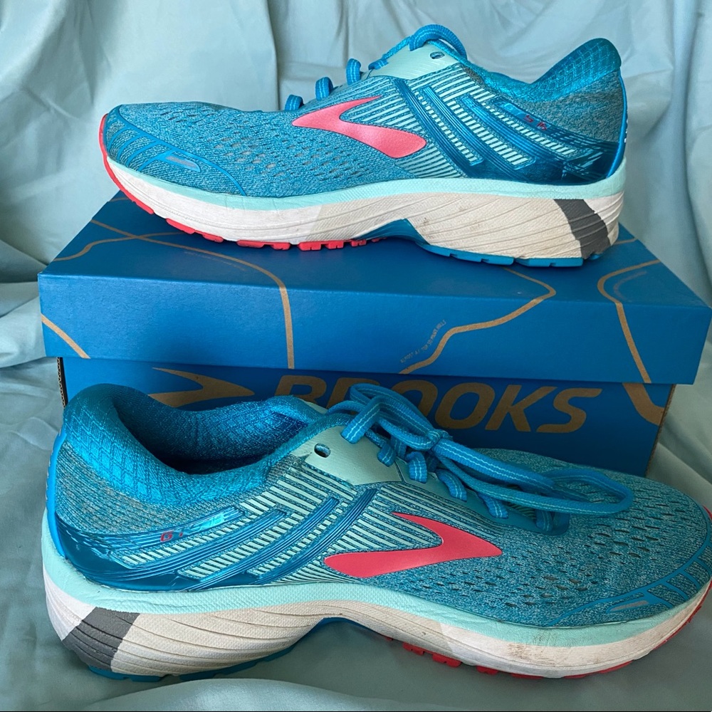 Brooks Adrenaline GTS 18, lots of miles left. Women’s size 9